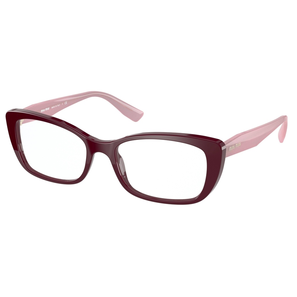 Nwt Miu Miu Mu07tva-Ush1o1-53 Burgundi 53mm Eyeglasses